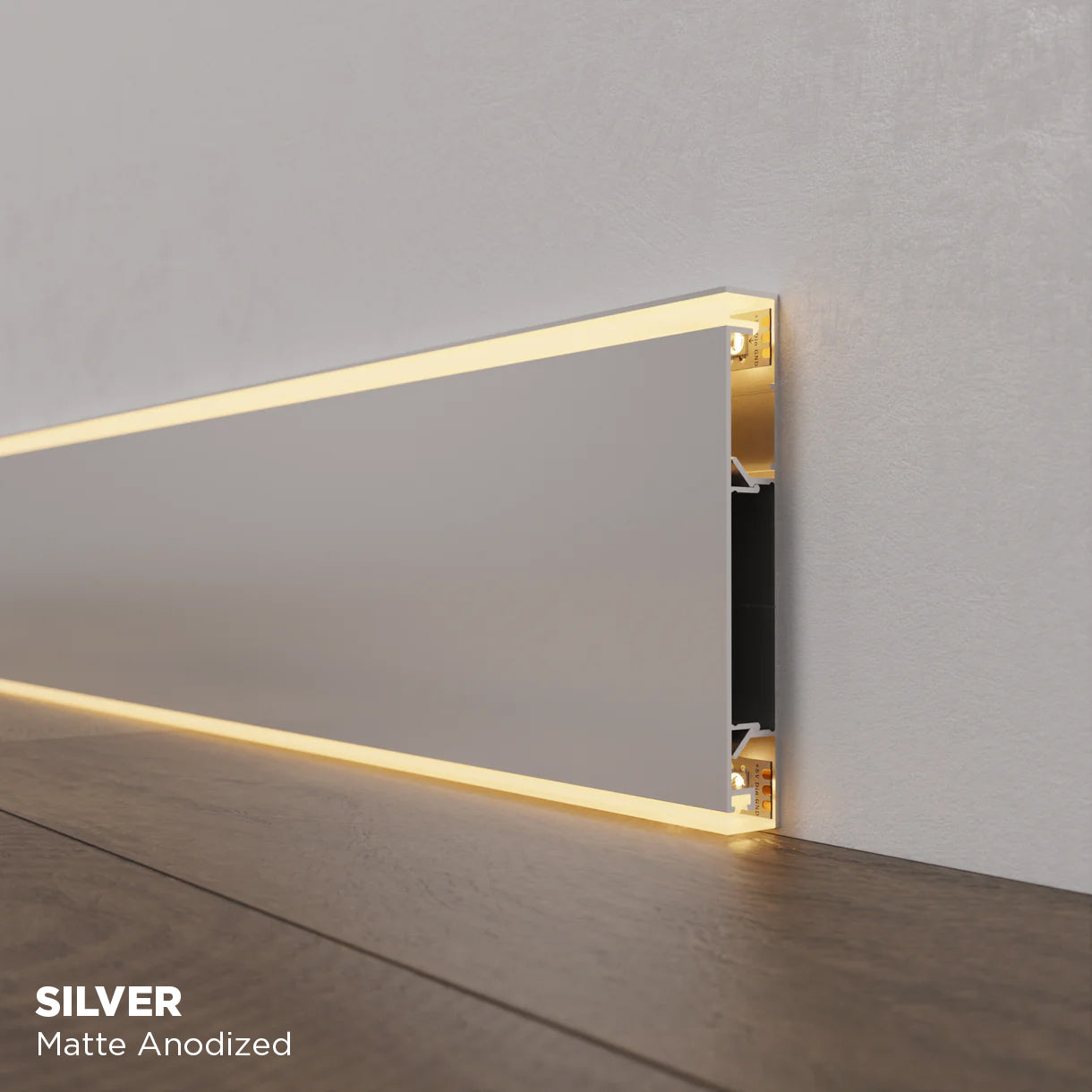 Hidden Led Baseboard 32 FEET KIT - Luceo Aluminium LED Baseboard Moulding (32'9 in / 10 lm ...