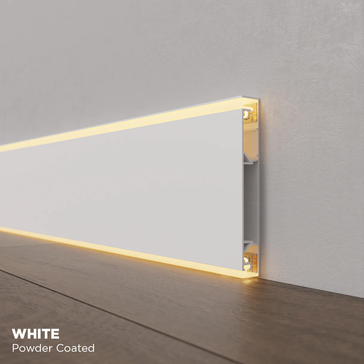 Metal Led Baseboard 32 FEET KIT - Luceo Aluminium LED Baseboard Moulding (32'9 in / 10 lm ...