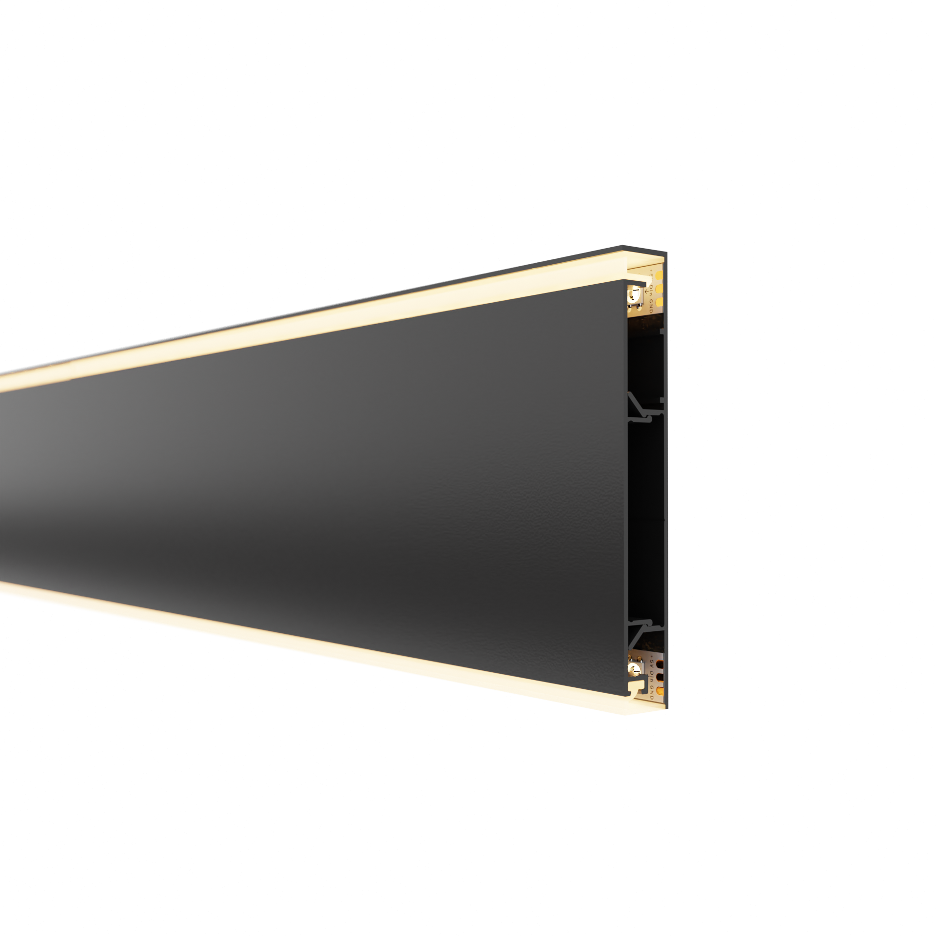 Led Baseboard Gold 32 FEET KIT - Luceo Aluminium LED Baseboard Moulding (32'9 in / 10 lm ...
