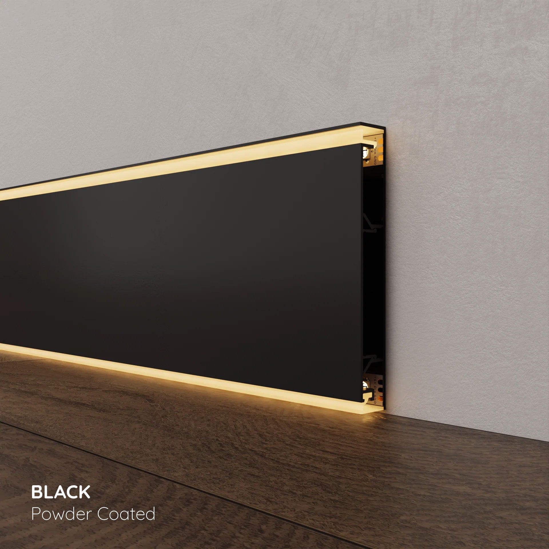 Led Baseboard Designs 32 FEET KIT - Leux Aluminium LED Baseboard Moulding (32'9 in / 10 lm ...